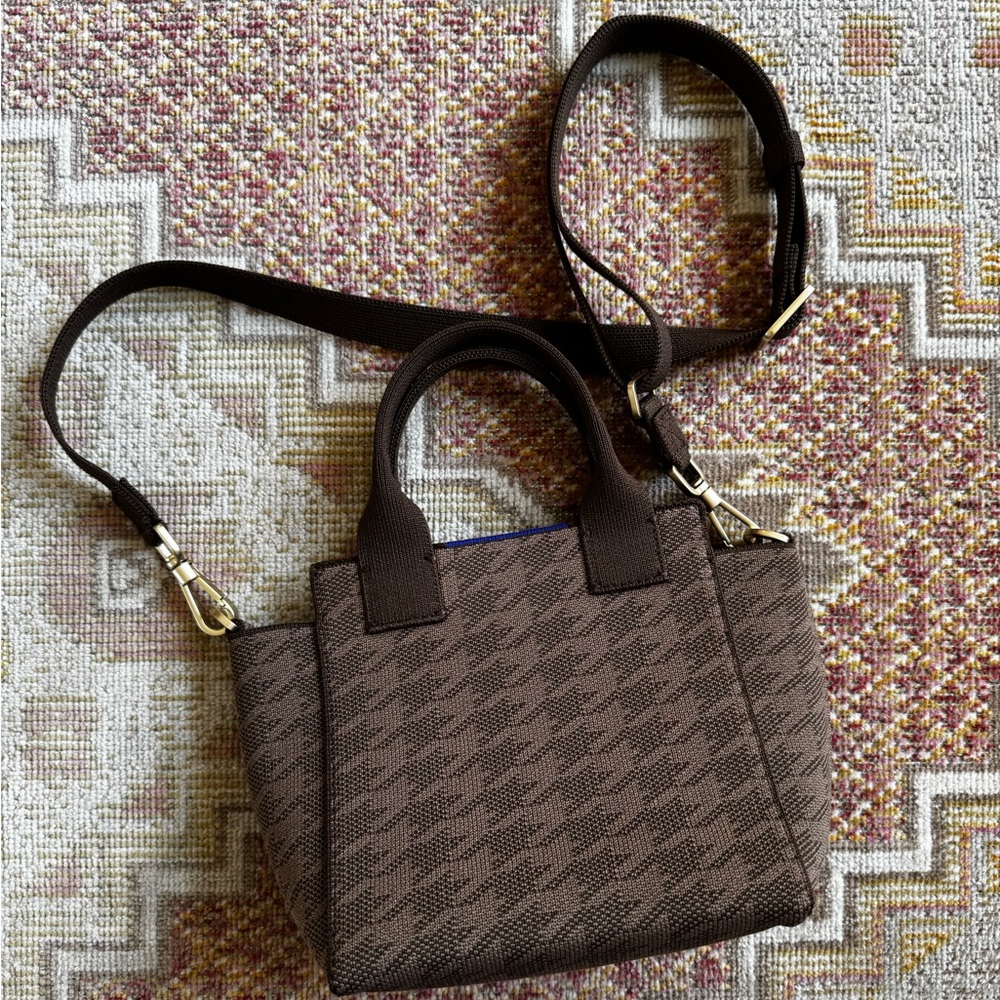 Rothy’s Cocoa Houndstooth Mini Handbag